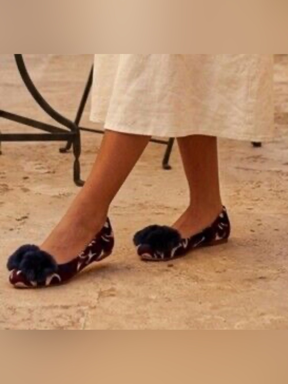 kate spade Elen Fox Print Flats Sz 7